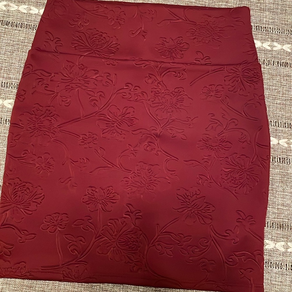 Burgundy Charlotte Russe Mini Skirt.